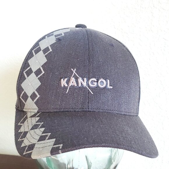 Kangol baseball cap with argyle pattern size S/M Flexfit Check logo Hat - Picture 12 of 13